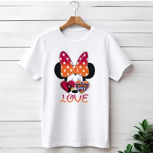 Love Mickey Mouse Minnie Bow Arizona Cardinals Phoenix Suns T-Shirt