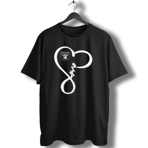 Love My Raiders Heart Design Las Vegas Raiders T-Shirt