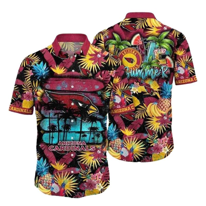 Love Summer Retro Surf Arizona Cardinals Hawaiian Shirt 1