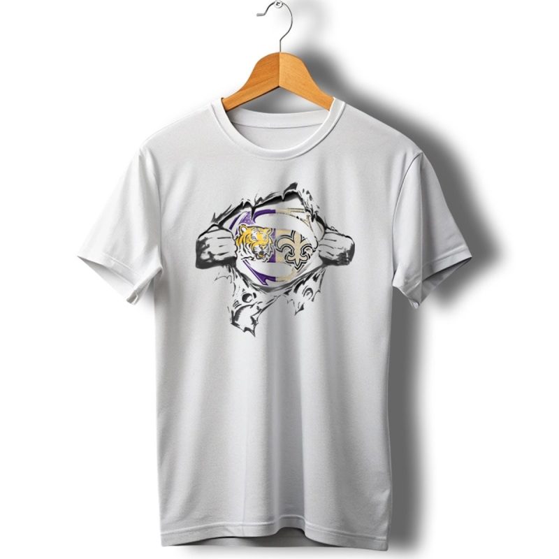 Lsu Tigers New Orleans Saints Super Man T Shirt 1 T Shirt 1