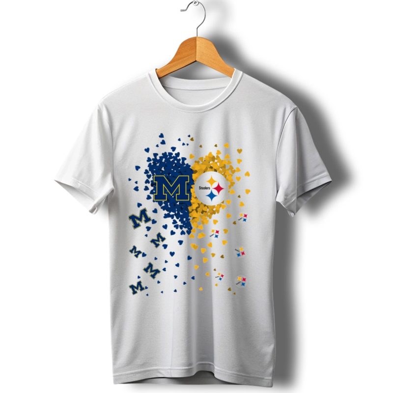 M Hearts Pittsburgh Steelers Wolverines T Shirt 1 T Shirt 1