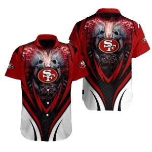 Majestic 49ers Phoenix Fire Hawaiian Shirt
