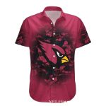 Majestic Cardinal Splatter Arizona Cardinals Hawaiian Shirt Mens