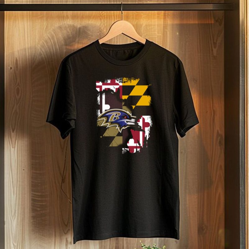Maryland Pride With Baltimore Ravens T Shirt 1 T Shirt 1