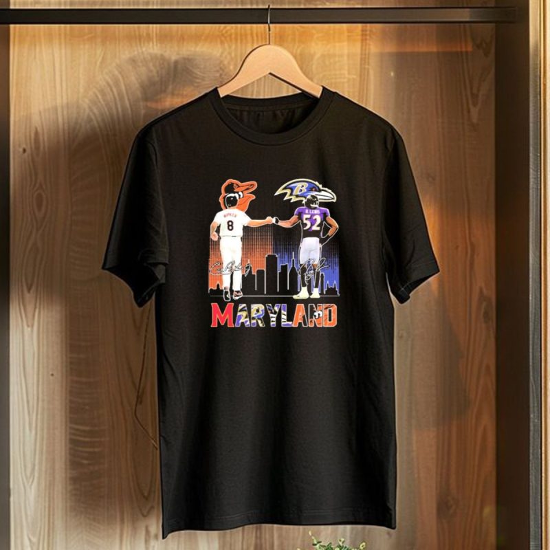 Maryland Sports Baltimore Orioles Ripken Baltimore Ravens Lewis Signatures T Shirt 1 T Shirt 1