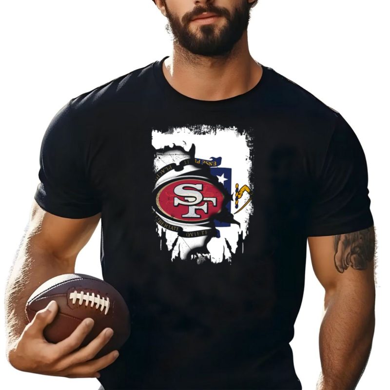 Massachusetts And 49Ers United Emblem T Shirt T Shirt 1