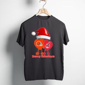 Merry Christmas Cleveland Browns Cleveland Indians T-Shirt