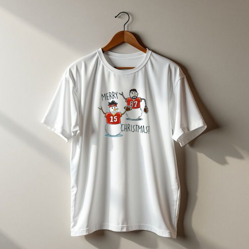 Merry Christmas Mahomes Snowman 15 And 87 Kansas City Football Chiefsmas T Shirt T Shirt 1 1