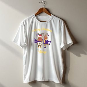 Merry Christmas Minnesota Vikings Reindeer Duo T Shirt
