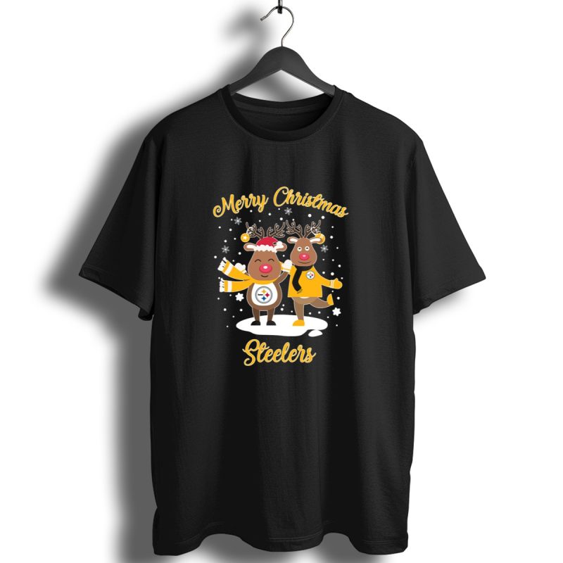 Merry Christmas Pittsburgh Steelers Reindeer T Shirt 1 T Shirt 1
