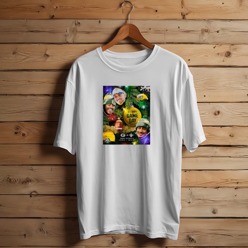 Merry Game Day Green Bay Packers Vs New Orleans Saints Monday December 23 Abc Espn T Shirt T Shirt 1 1