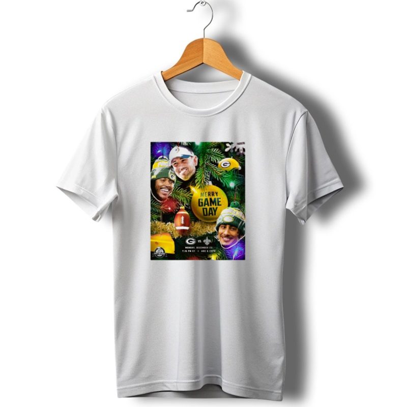 Merry Game Day Green Bay Packers Vs New Orleans Saints Monday December 23 Abc Espn T Shirt 1 T Shirt 1