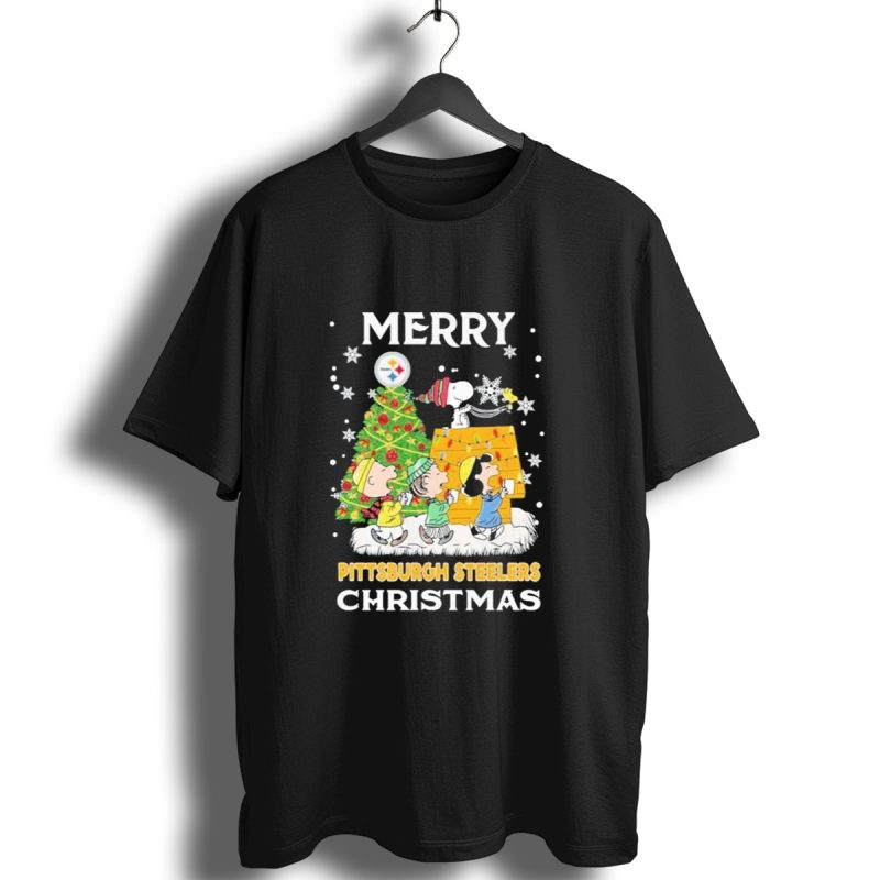 Merry Pittsburgh Steelers Christmas Peanuts Snoopy Holiday T Shirt 1 T Shirt 1