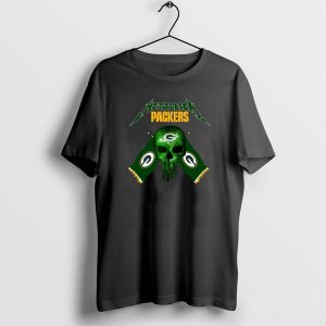 Metallica Green Bay Packers Skull Flag Shirt