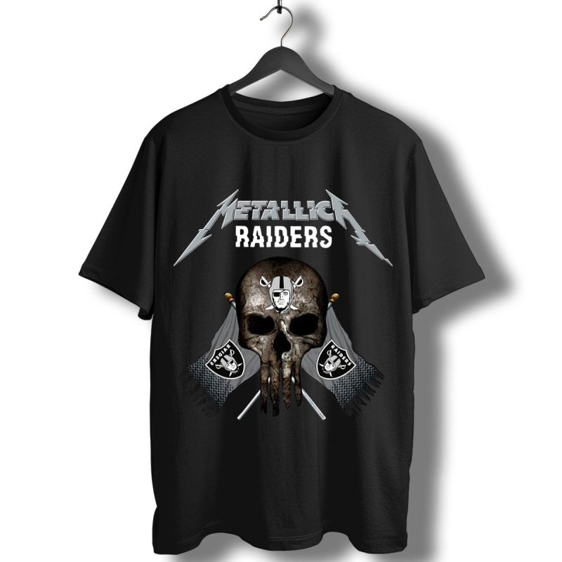 Metallica Oakland Raiders T Shirt T Shirt 1