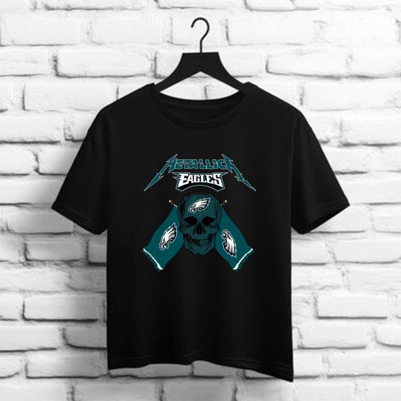 Metallica Philadelphia Eagles Skull Flag Shirt T Shirt 1 1