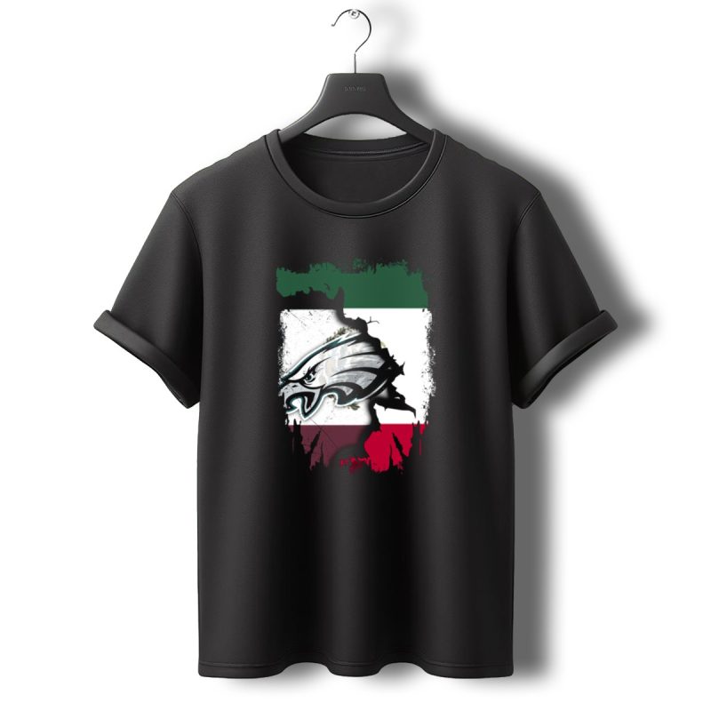 Mexico Flag With Philadelphia Eagles T Shirt T Shirt 0 1