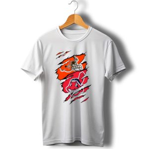 Miami Dolphins Miami Hurricanes Cleveland Browns Helmet Chief Wahoo T-Shirt