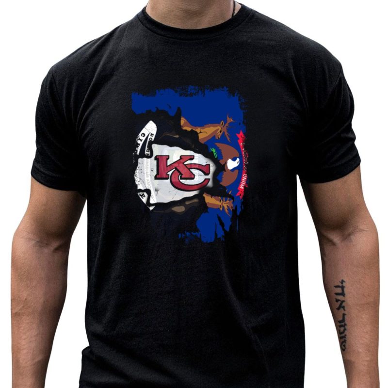 Michigan Flag And Kansas City Chiefs Logo Fusion T Shirt T Shirt 1 1