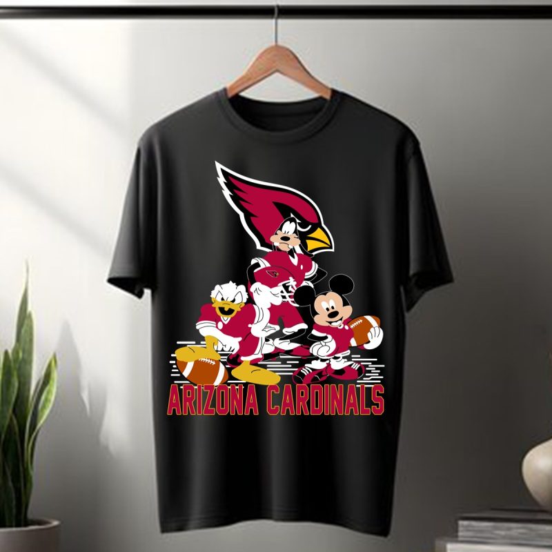 Mickey Donald Goofy Arizona Cardinals T Shirt T Shirt 1