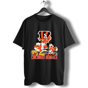 Mickey Donald Goofy Cincinnati Bengals T-Shirt