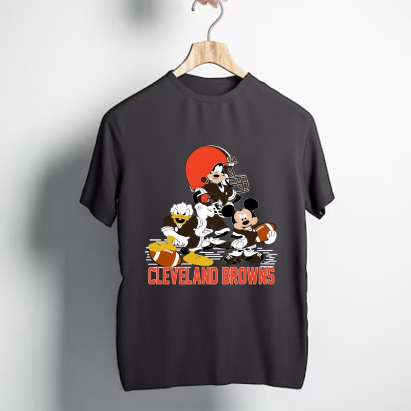 Mickey Donald Goofy Cleveland Browns T Shirt T Shirt 1