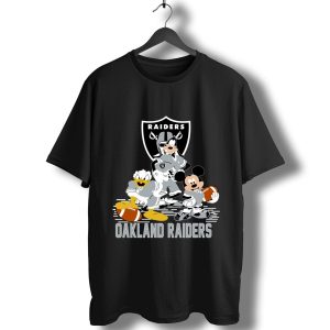 Mickey Donald Goofy Oakland Raiders T-Shirt