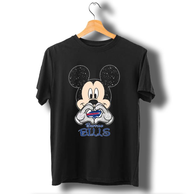 Mickey Holding Heart Buffalo Bills T Shirt 1 T Shirt 1