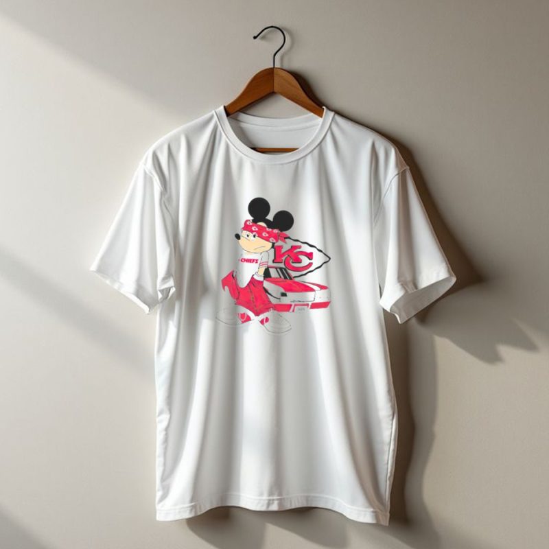 Mickey Mouse Chiefs Kc Car Posing Kansas City Chiefs T Shirt T Shirt 1 1