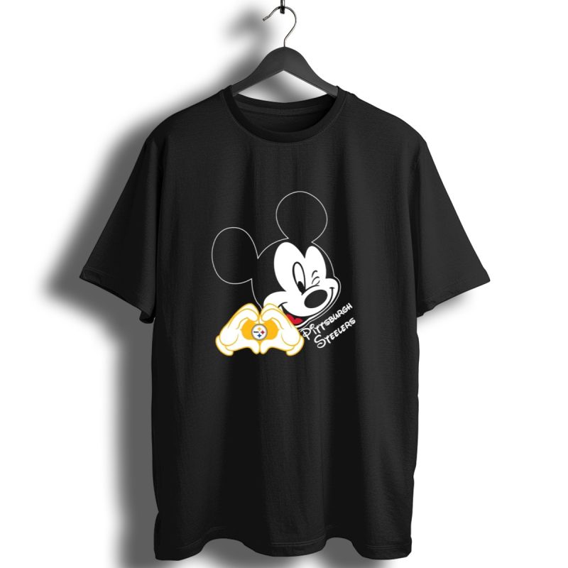 Mickey Mouse Heart Hands Pittsburgh Steelers T Shirt 1 T Shirt 1