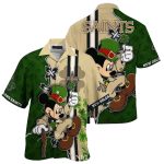 Mickey Mouse St Patricks Day New Orleans Saints Hawaiian Shirt