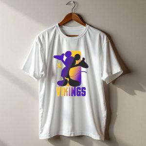 Mickey Mouse Vikings Minnesota Disney Cross Fade T Shirt