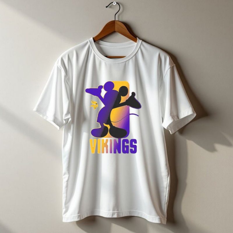 Mickey Mouse Vikings Minnesota Disney Cross Fade T Shirt 1 T Shirt 1