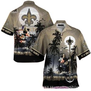 Mickey Palm Tropical New Orleans Saints Hawaiian Shirt