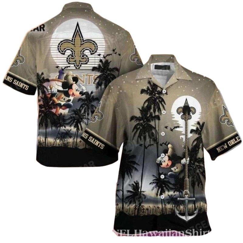 Mickey Palm Tropical New Orleans Saints Hawaiian Shirt 1