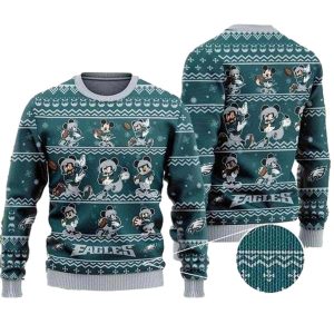 Mickey Mouse Philadelphia Eagles Pattern 2025 Ugly Sweater