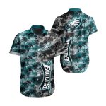 Philadelphia Eagles Midnight Palm Tree Silhouette Hawaiian Shirt