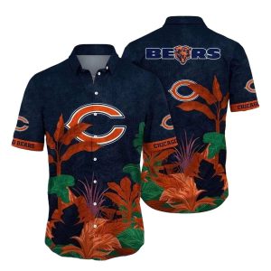 Midnight Tropics Chicago Bears Hawaiian Shirt