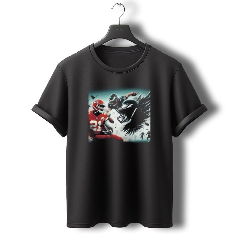 Mike Edwards Kansas City Chiefs Defensive Action Against Philadelphia Eagles Showdown T Shirt T Shirt 0 1