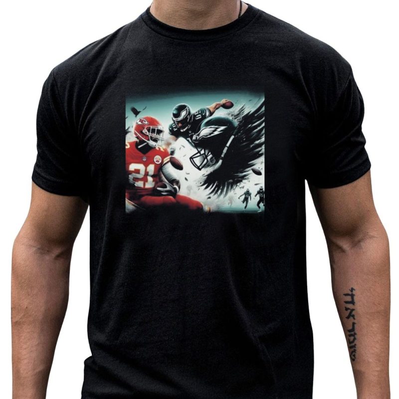 Mike Edwards Kansas City Chiefs Defensive Action Against Philadelphia Eagles Showdown T Shirt T Shirt 1 1