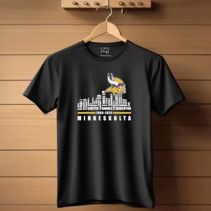 Minneskolta Vikings 1960 2024 City Legacy Tribute Skyline T Shirt