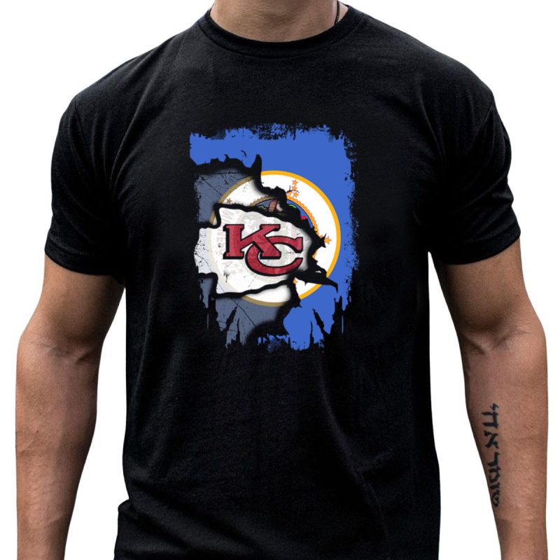 Minnesota Flag With Kansas City Chiefs T Shirt T Shirt 1 1