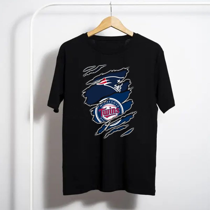 Minnesota Twins Patriots Logo Mashup T Shirt T Shirt 1