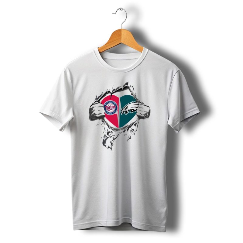 Minnesota Twins Philadelphia Eagles Its In My Heart T Shirt T Shirt 1 1