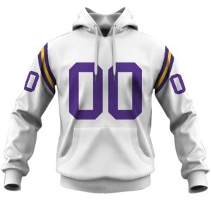 Minnesota Vikings 1979 Vintage Throwback Away Jersey White AOP Hoodie