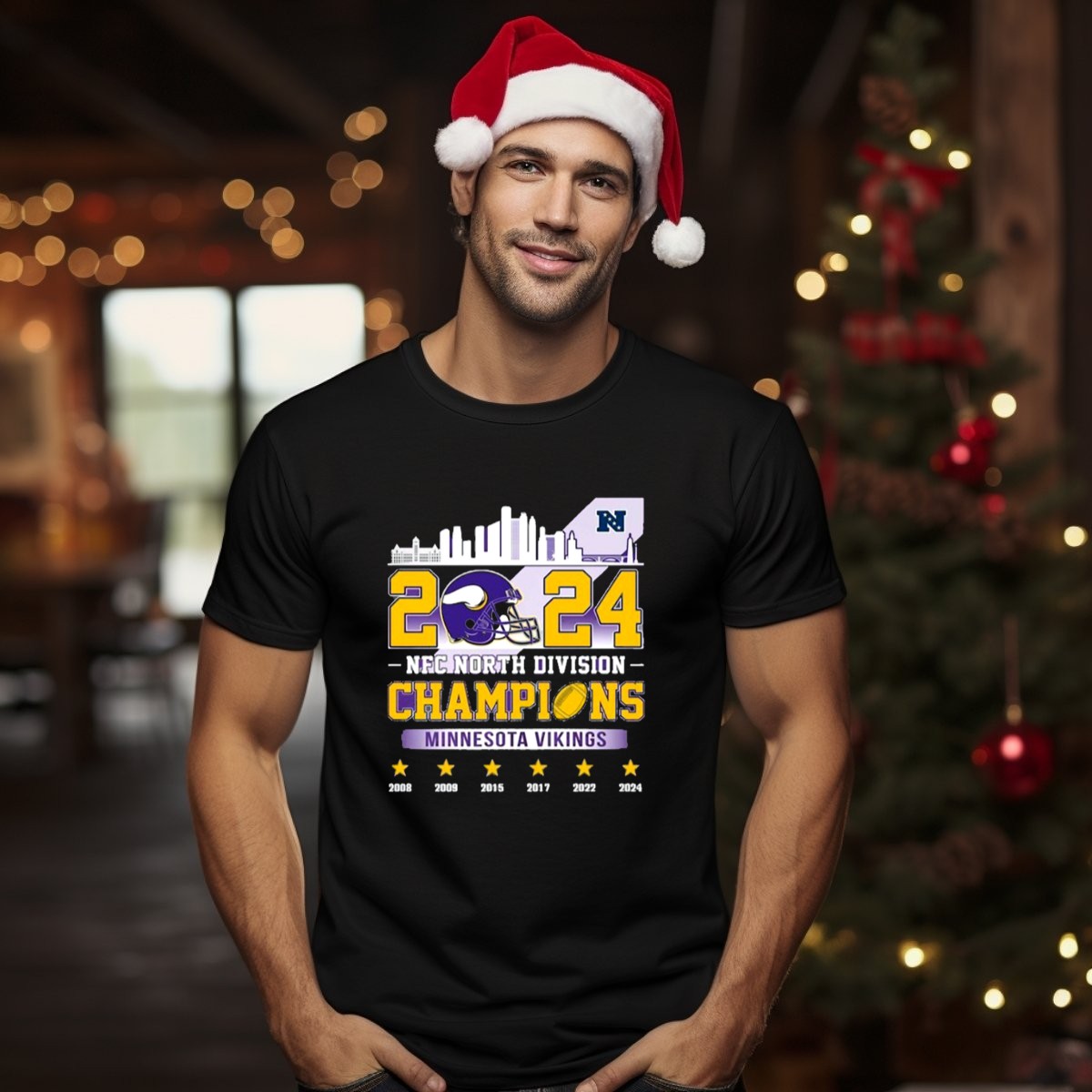 Minnesota-Vikings-2024-Nfc-North-Division-Champions-Skyline-Football-Helmet-Logo-Stars-T-Shirt-1_t-shirt-1_2