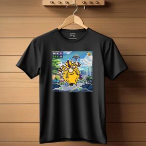 Minnesota Vikings 27 24 Seattle Seahawks Week 16 Nfl Victory Cartoon Scene T Shirt