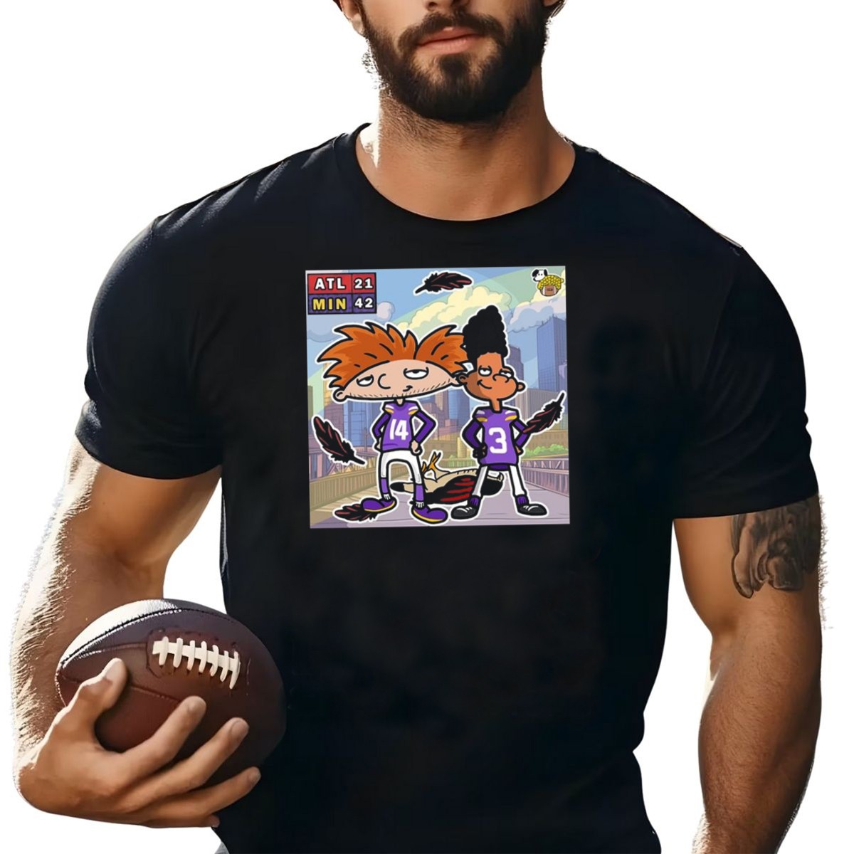 Minnesota-Vikings-42-21-Victory-Over-Atlanta-Falcons-Cartoon-Style-Christmas-T-Shirt-1_t-shirt-4_5