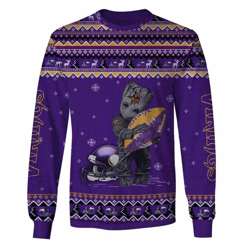 Minnesota Vikings All I Want For Christmas Is Watching Vikings Aop Sweatshirt 1