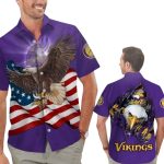 Minnesota Vikings American Eagle Pride Hawaiian Shirt